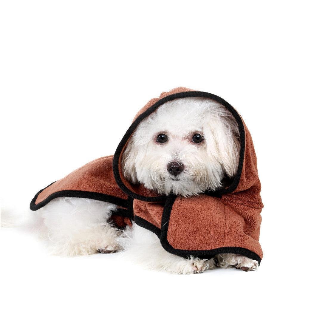 Ultra - Dry Absorbent Dog Bathrobe - Super Soft Fine Fiber Towel - Pets Perfect