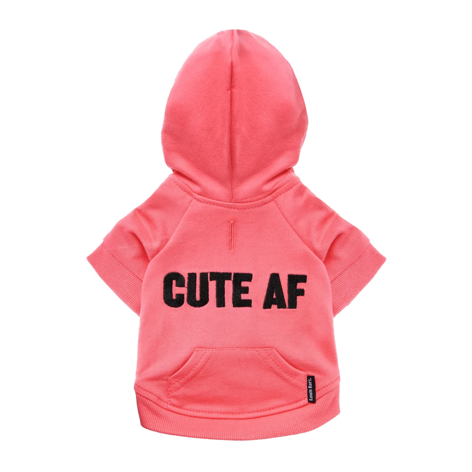 The Everyday Hoodie - "Cute AF", Zip-Up Dog Hoodie - Pets Perfect