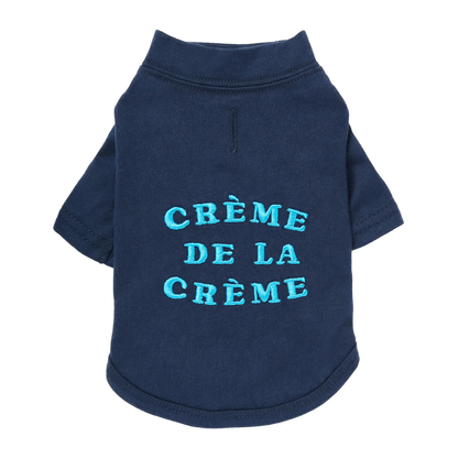 Louis Barx Essential Dog T-Shirt - Creme de la Creme, Midnight Blue