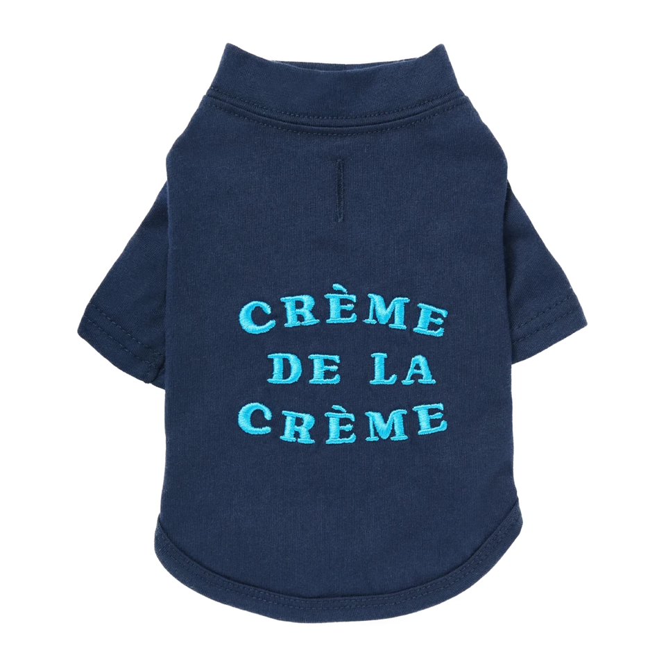 Louis Barx Essential Dog T-Shirt - Creme de la Creme, Midnight Blue - Pets Perfect