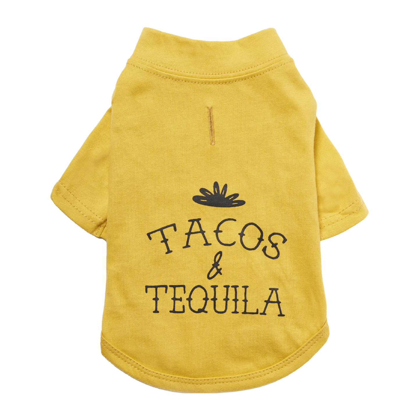 Louis Barx Essential Dog T-Shirt - Tacos & Tequila, Mustard