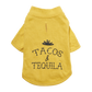 Louis Barx Essential Dog T-Shirt - Tacos & Tequila, Mustard