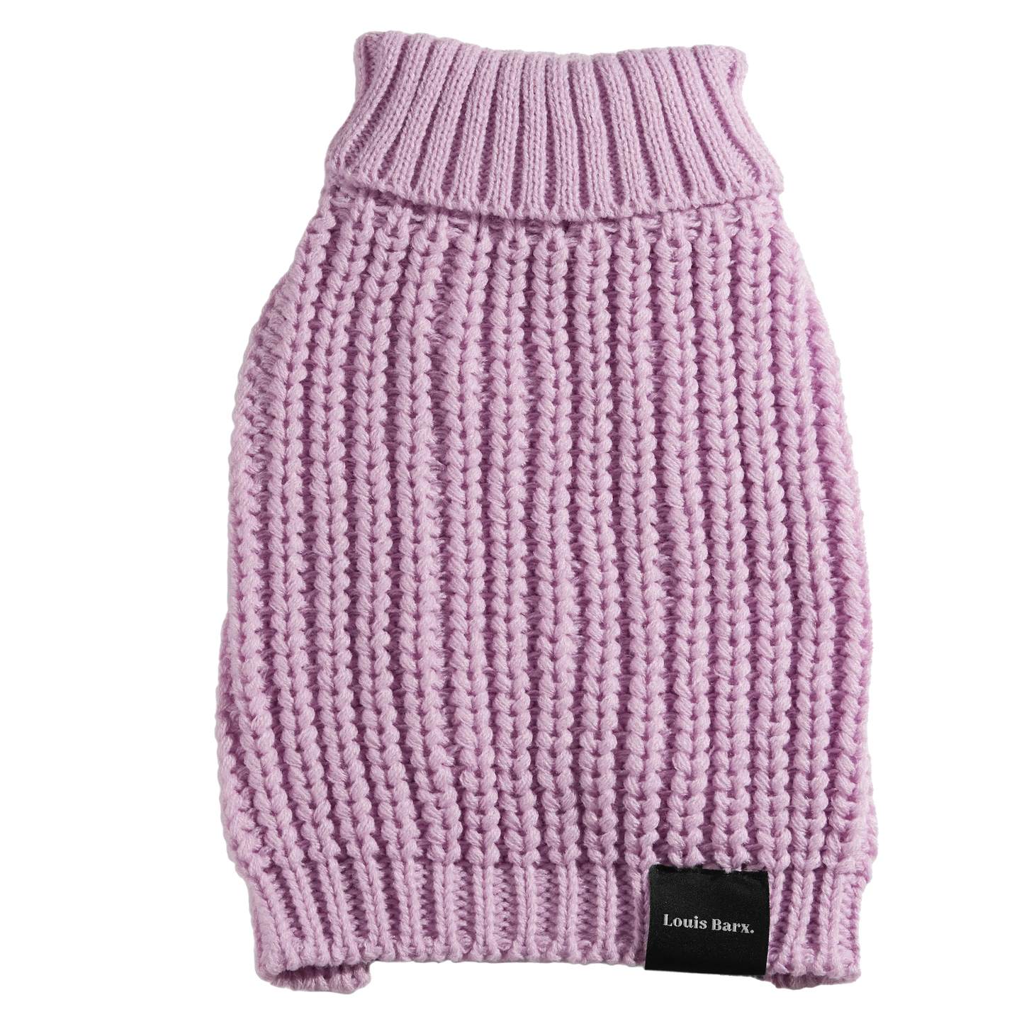 Louis Barx Perfect Knit Turtleneck Dog Sweater - Coca Mocha & Lilac