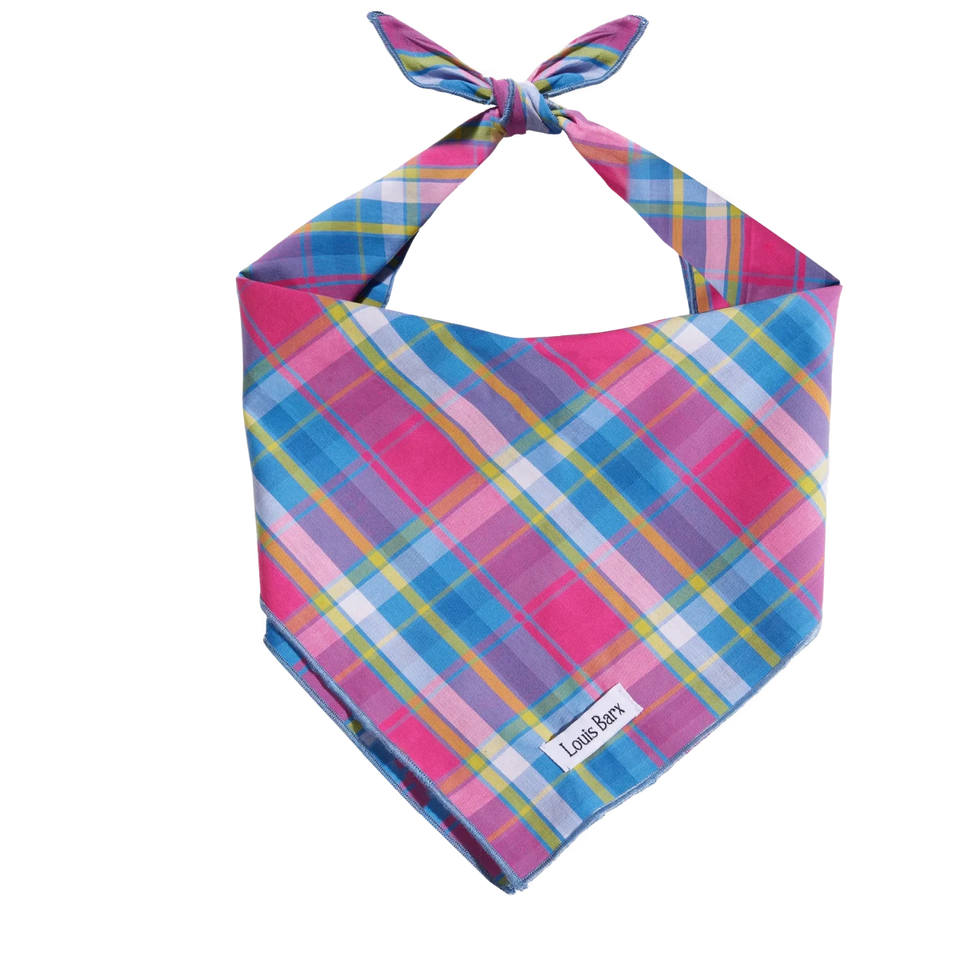 Colorful Plaid Bandana, Rainbow Dog Bandana - Pets Perfect
