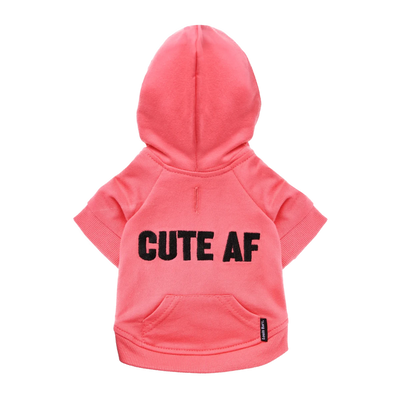 The Everyday Hoodie - "Cute AF", Zip-Up Dog Hoodie - Pets Perfect