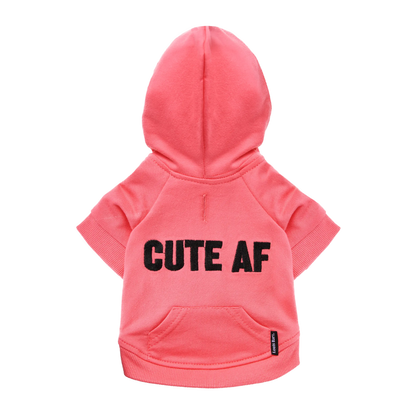 The Everyday Hoodie - "Cute AF" | Zip-Up Dog Hoodie