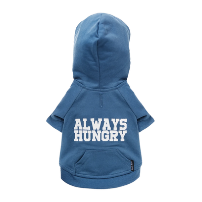 Louis Barx Everyday Dog Hoodie - Always Hungry, Blueberry Blue - Pets Perfect