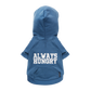 Louis Barx Everyday Dog Hoodie - Always Hungry, Blueberry Blue