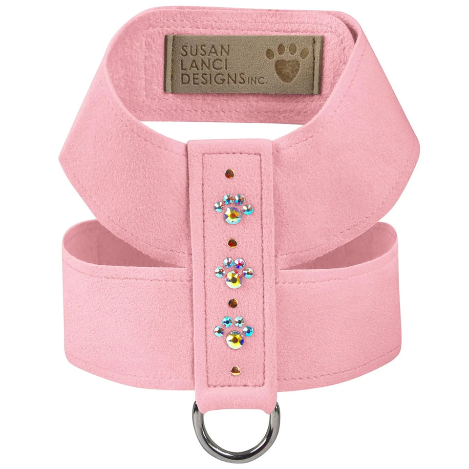 Susan Lanci Designs Crystal Paws Tinkie Dog Harness, Puppy pink/XXS, view 24