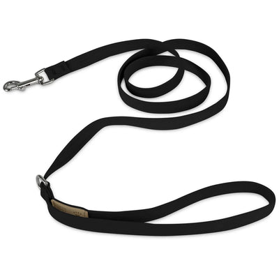 Susan Lanci Designs Plain Dog Leash, Black/4 FT