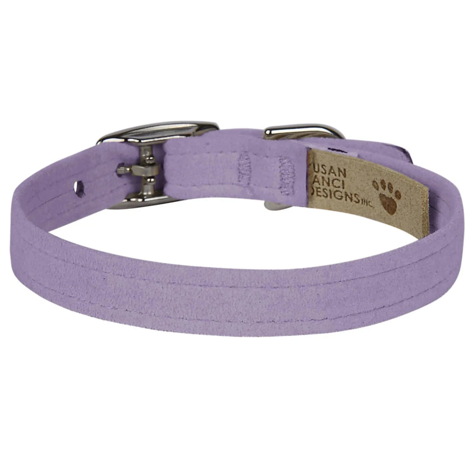 Susan Lanci Designs Plain Dog Collar, French lavender/XL, view 4