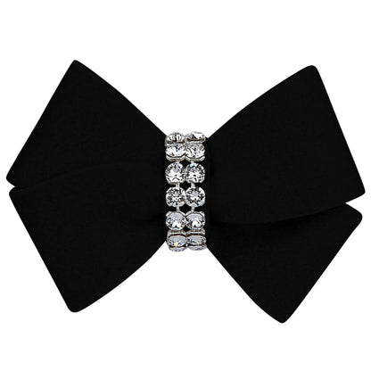 Susan Lanci Designs Nouveau Bow - Crystal Ultrasuede Dog Hair Bow