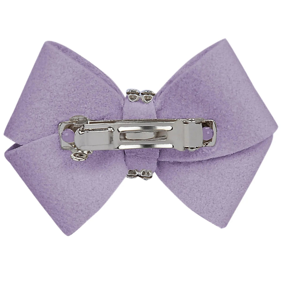 Susan Lanci Designs Nouveau Bow - Crystal Ultrasuede Dog Hair Bow, view 15