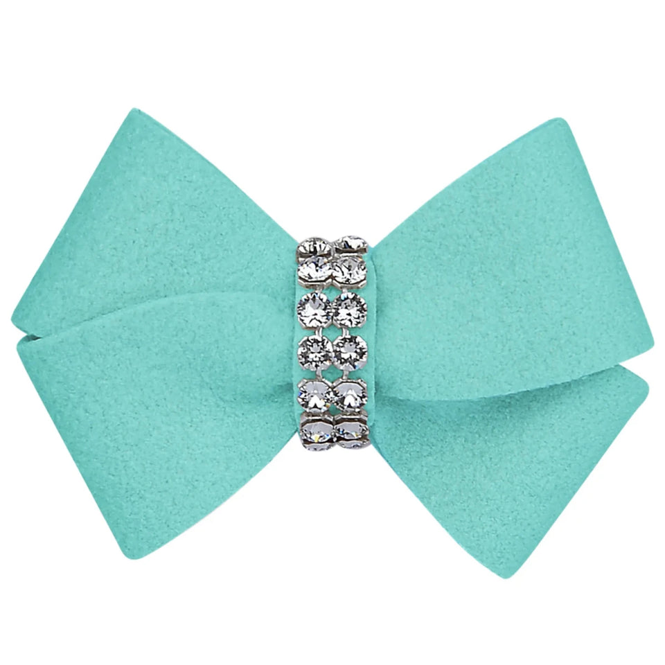 Susan Lanci Designs Nouveau Bow - Crystal Ultrasuede Dog Hair Bow, view 11