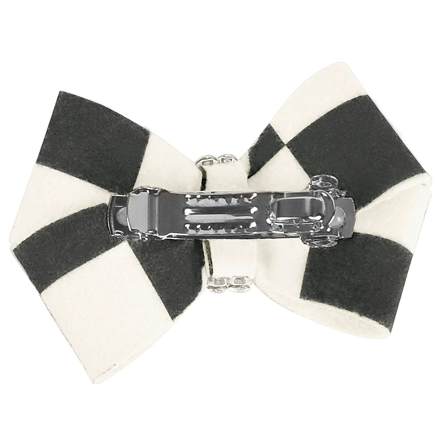 Susan Lanci Designs Windsor Check Nouveau Bow - Crystal Dog Hair Bow