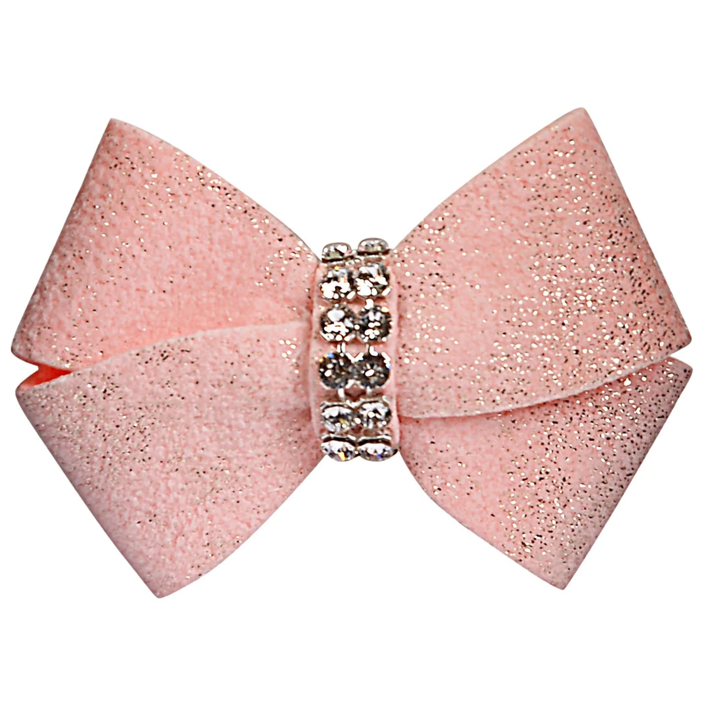 Susan Lanci Glitzerati Nouveau Bow - Shimmer Crystal Hair Bow for Small Dogs