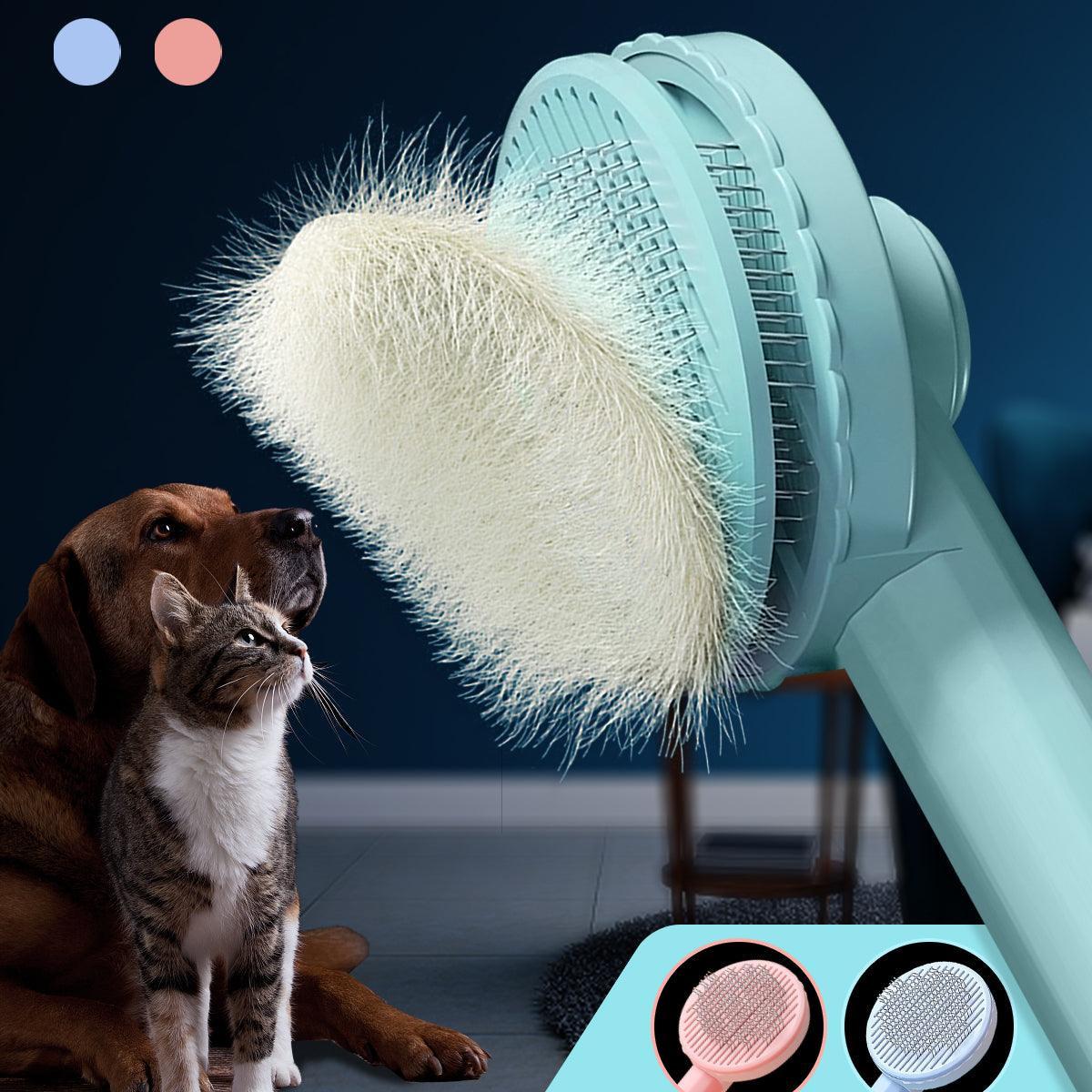 Self - Cleaning Pin Brush - High - Density Needle Comb for Dogs & Cats - Pets Perfect