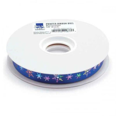 Top Performance Printed Ribbon Roll - 50 Yards, Dog Grooming Ribbon, Snowflake/1