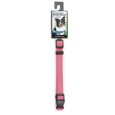 DGR 5/8 in Nylon Collar 16 in Neon Pink - Pets Perfect