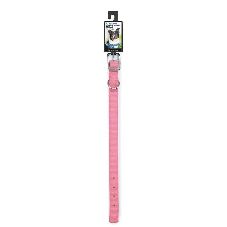 DGR 1 in Nylon Dog Collar 22 in Pink - Pets Perfect