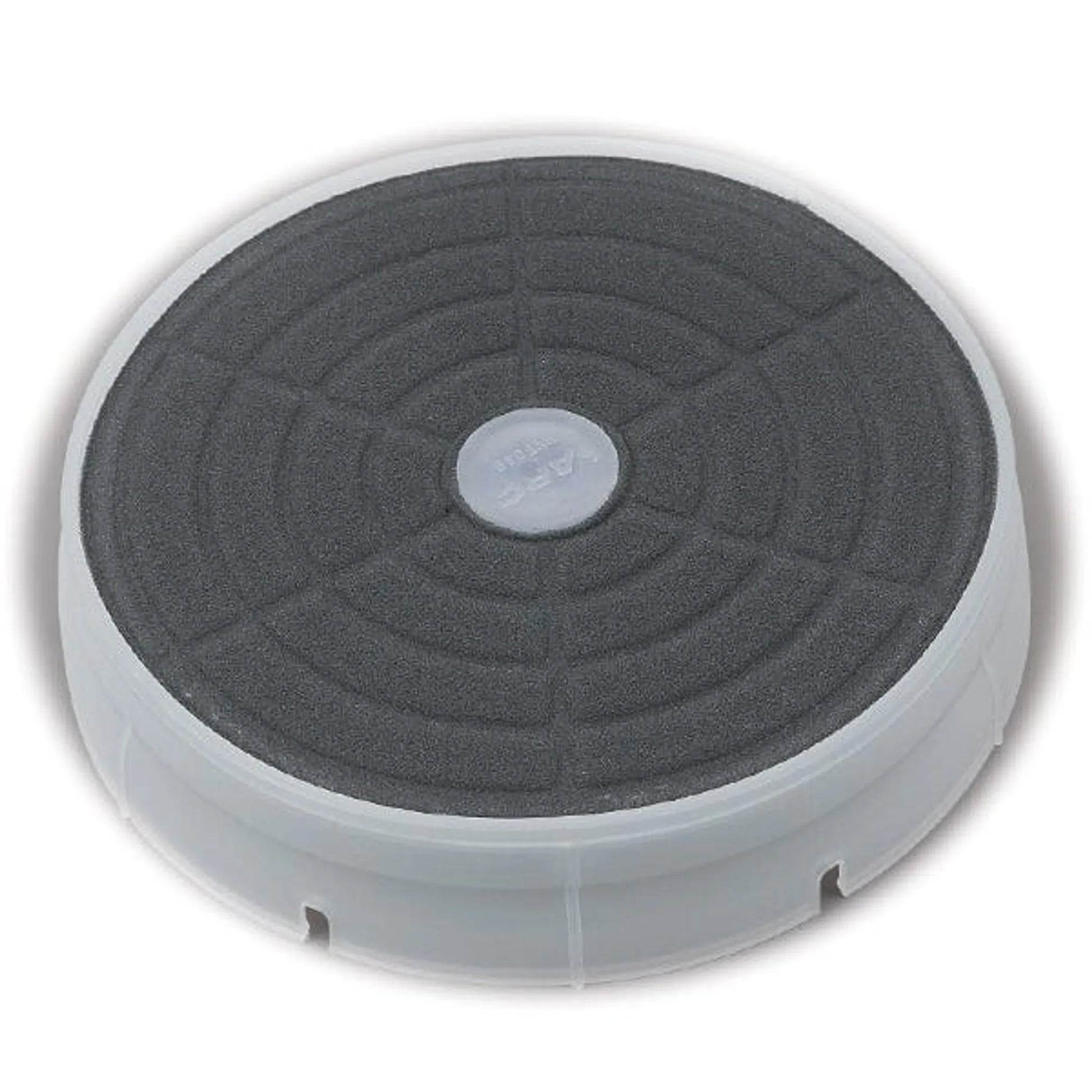 DK Motor Filter Mdls 850&2000 Dryer replacement filter with circular black foam and white plastic base.