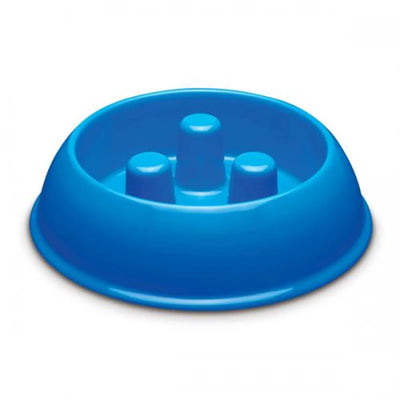 PS Plastic Slow-Feeder Bowl 40 oz Blue, 40OZ/1