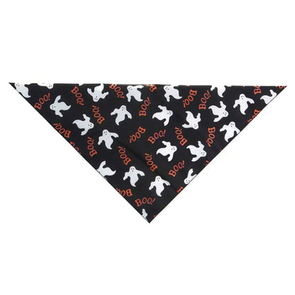 Top Performance Glow Ghost Dog Bandana - Halloween Spooky Tie-On Pet Bandana
