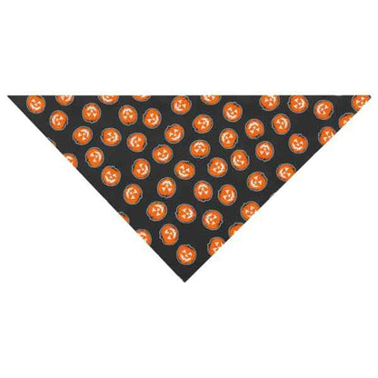 Top Performance Pumpkin Glow Dog Bandana - Halloween Jack-O'-Lantern Tie-On Pet Bandana