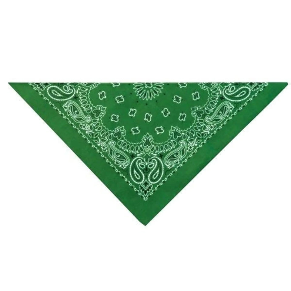 Top Performance Paisley Dog Bandana, 7 Colors, Dark green/1