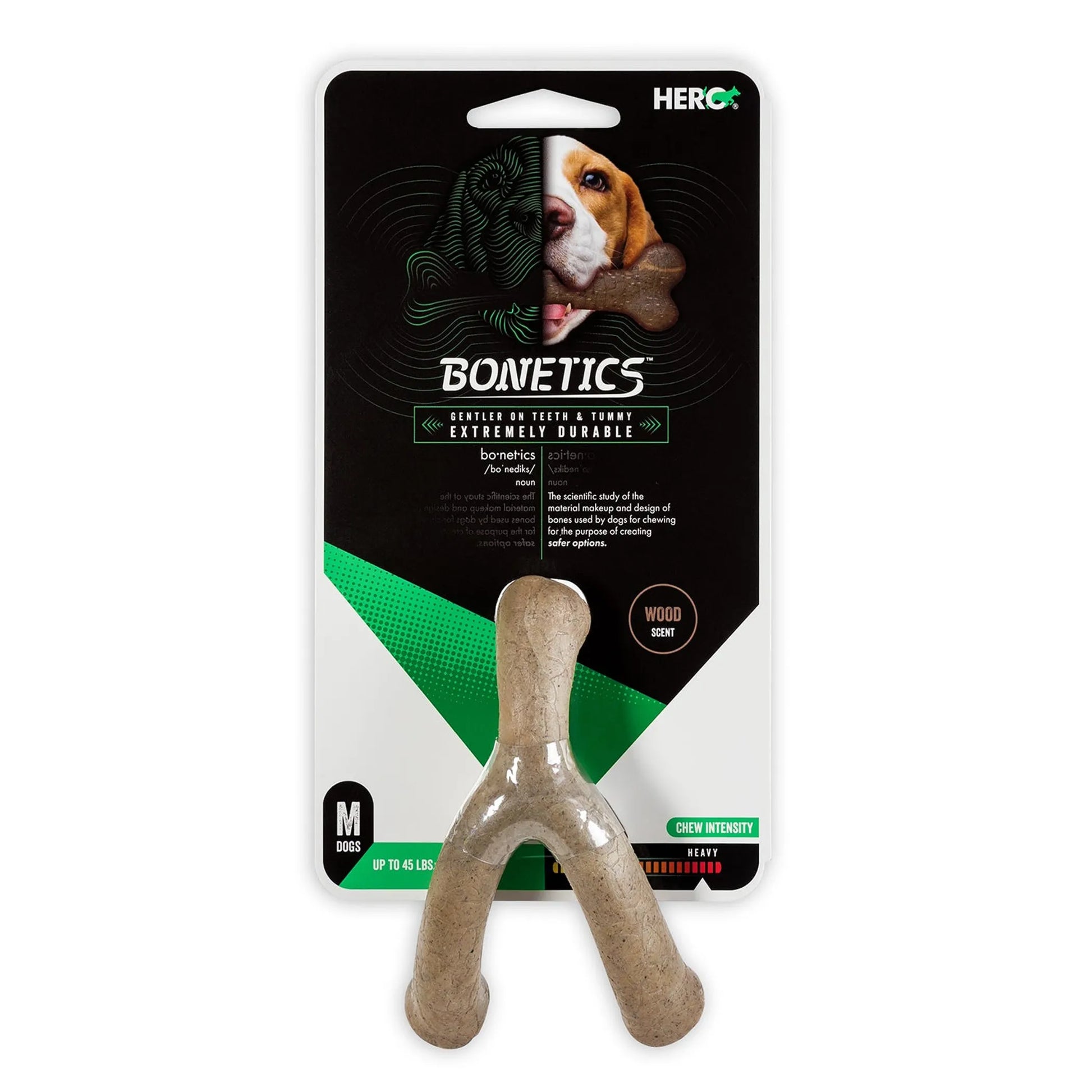 Large Dog Wishbone Chew - Natural Wood Scent Dental Bone for Aggressive Chewers - Pets Perfect