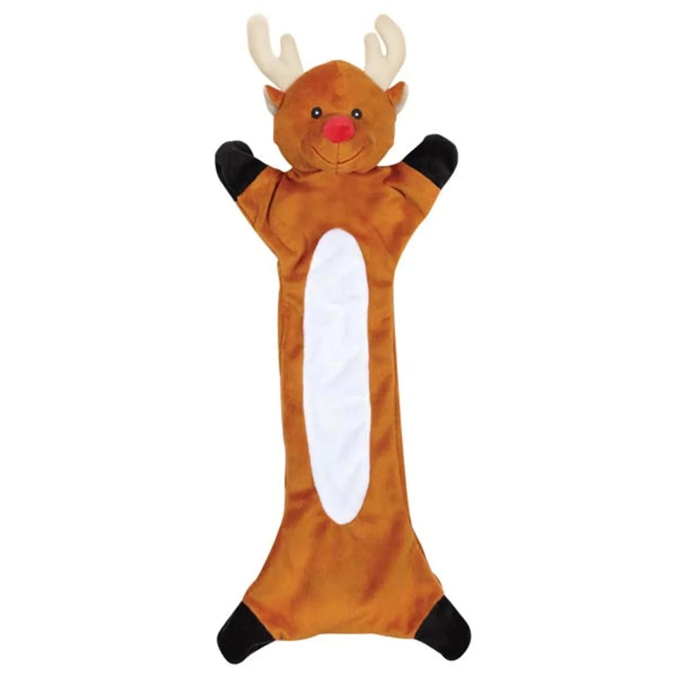 Zanies Festive Unstuffies Reindeer, view 2