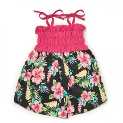 Casual Canine Hawaiian Breeze Sundress - Tropical Dog Dress, Pink/XXSMALL