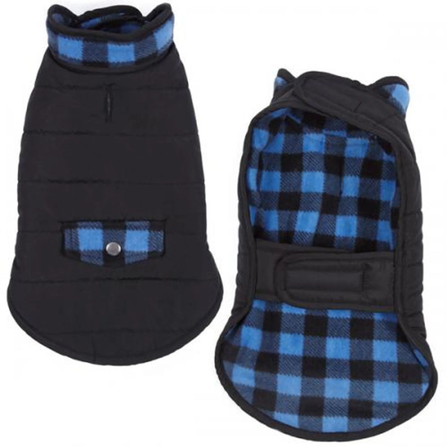 Casual Canine Reversible Dog Coat - Blue