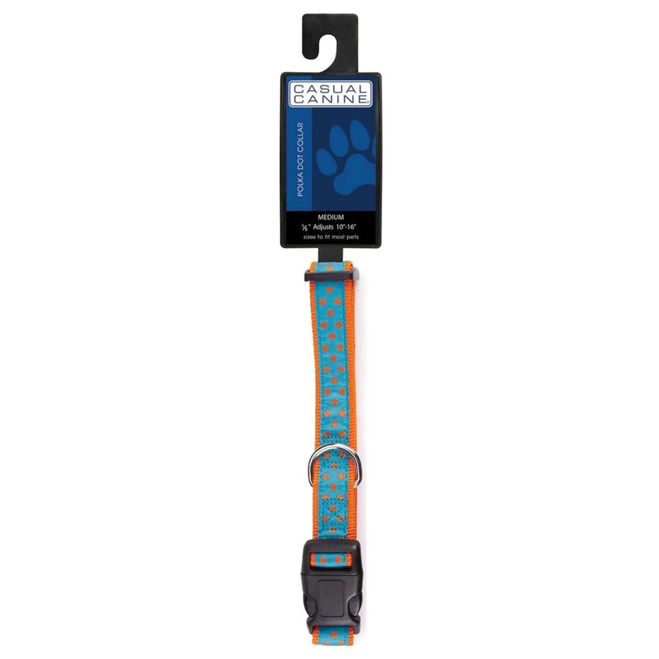 CC Polka Dot Dog Collar 10-16 in Grn, view 3
