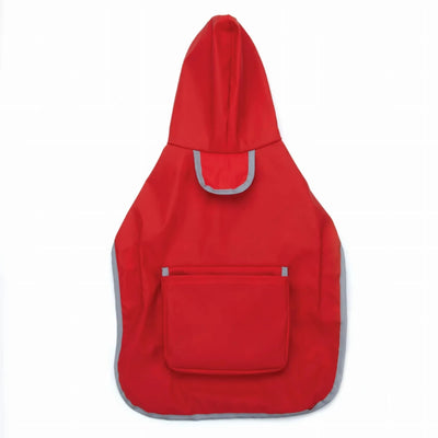 Zack & Zoey Reversible Pocket Raincoat for Dogs - Red & Yellow, LARGE/1