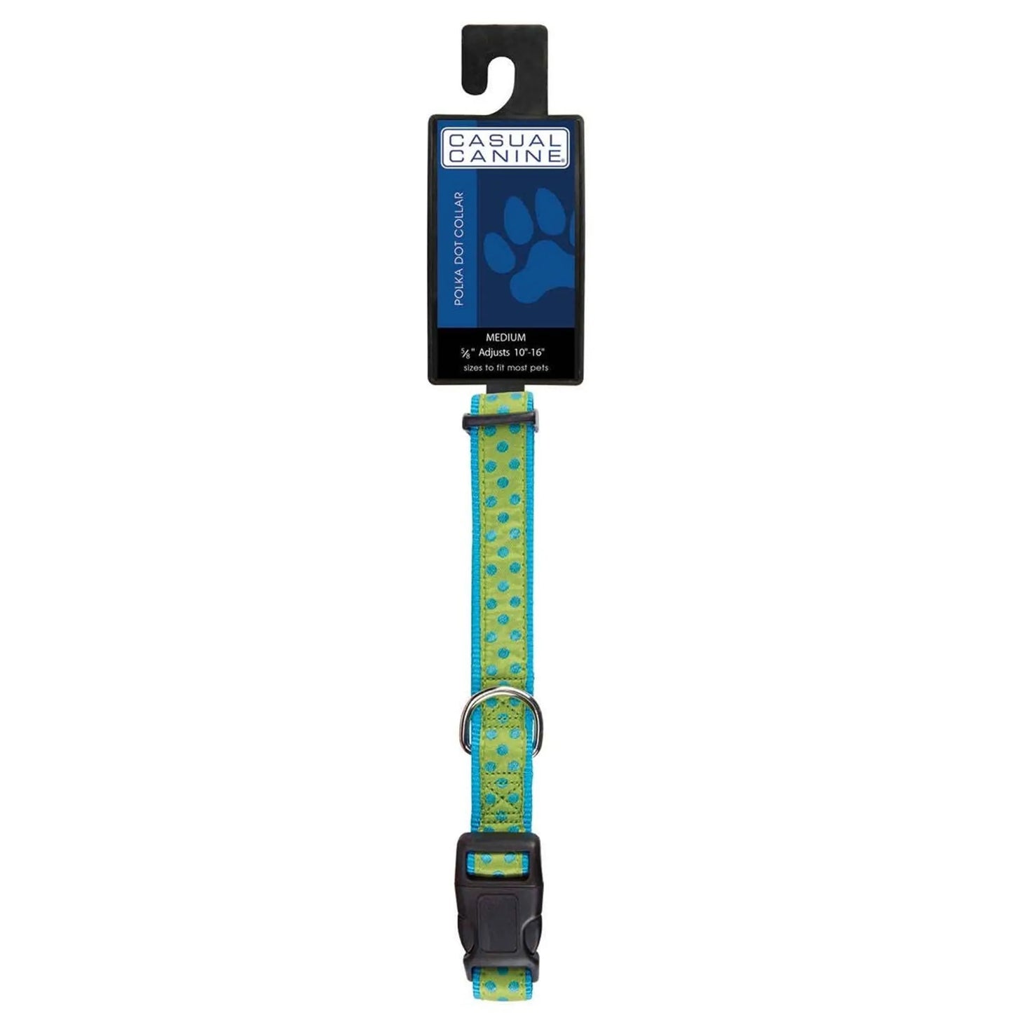 CC Polka Dot Collar 10-16In Grn