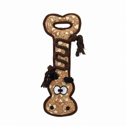 Zanies Corkie Friends Tough Tugger Dog Toy - Black & Brown