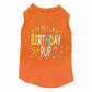 Zack & Zoey Birthday Pup Dog Tank Top - Orange | XS to XL