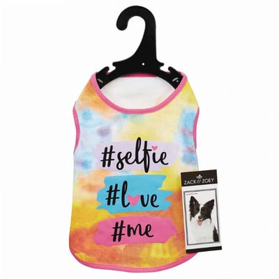 Zack & Zoey Hashtag Selfie Love Me Dog Tank Top, LARGE/1