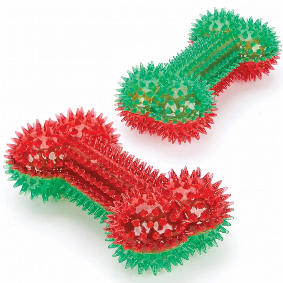 ZA Holiday Squeaky Spike Bone, 6.5 in
