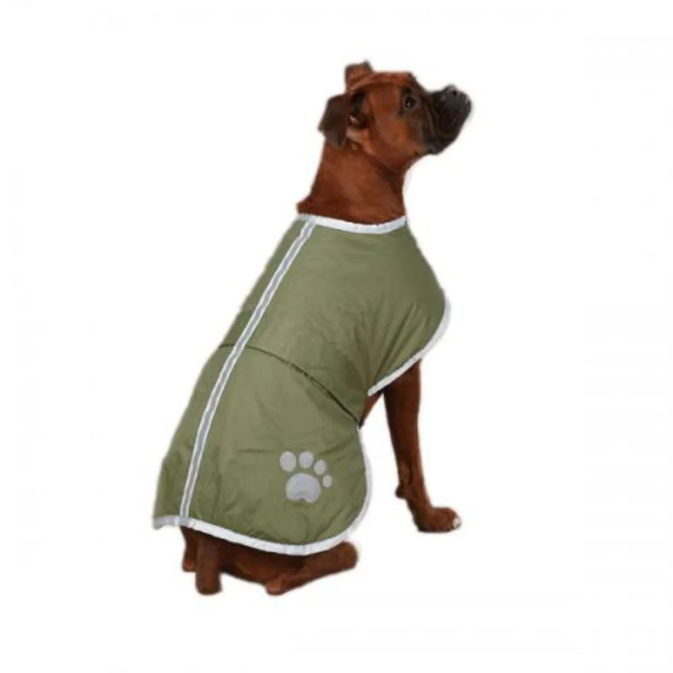 Zack & Zoey Nor'Easter Blanket Dog Coat - Green & Orange, view 16