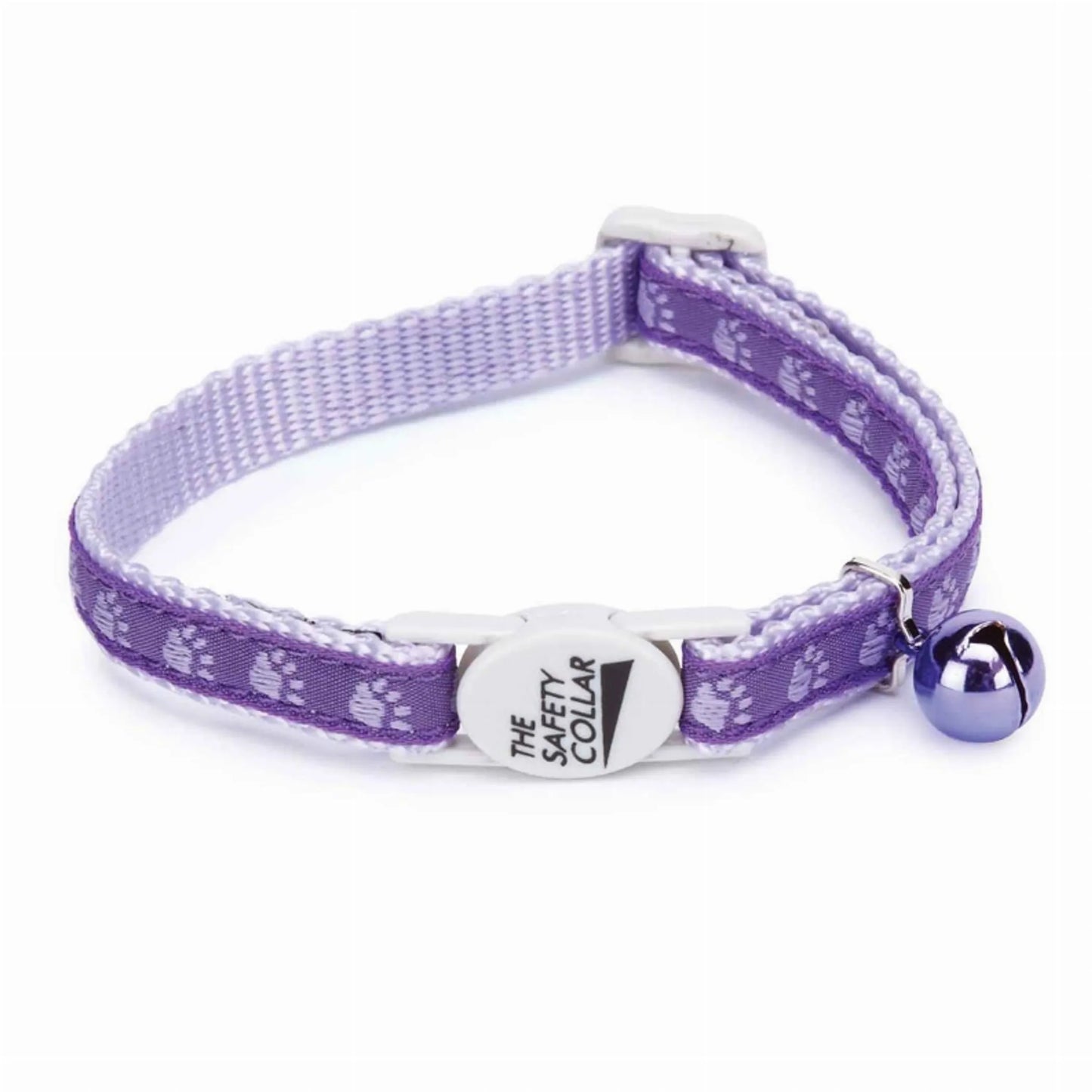 Meow Town Two-Tone Pawprint Cat Collar - 5 Colors