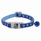 Meow Town Two-Tone Pawprint Cat Collar - 5 Colors