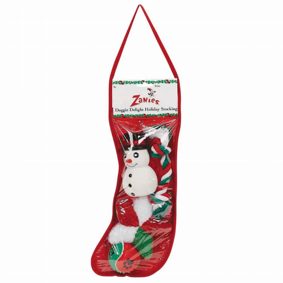 ZA Dog Delite Hol Stocking, 14 in Snowmn