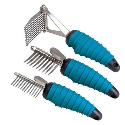 Master Grooming Tools Ergonomic Dematting Comb - 9 & 12 Blade