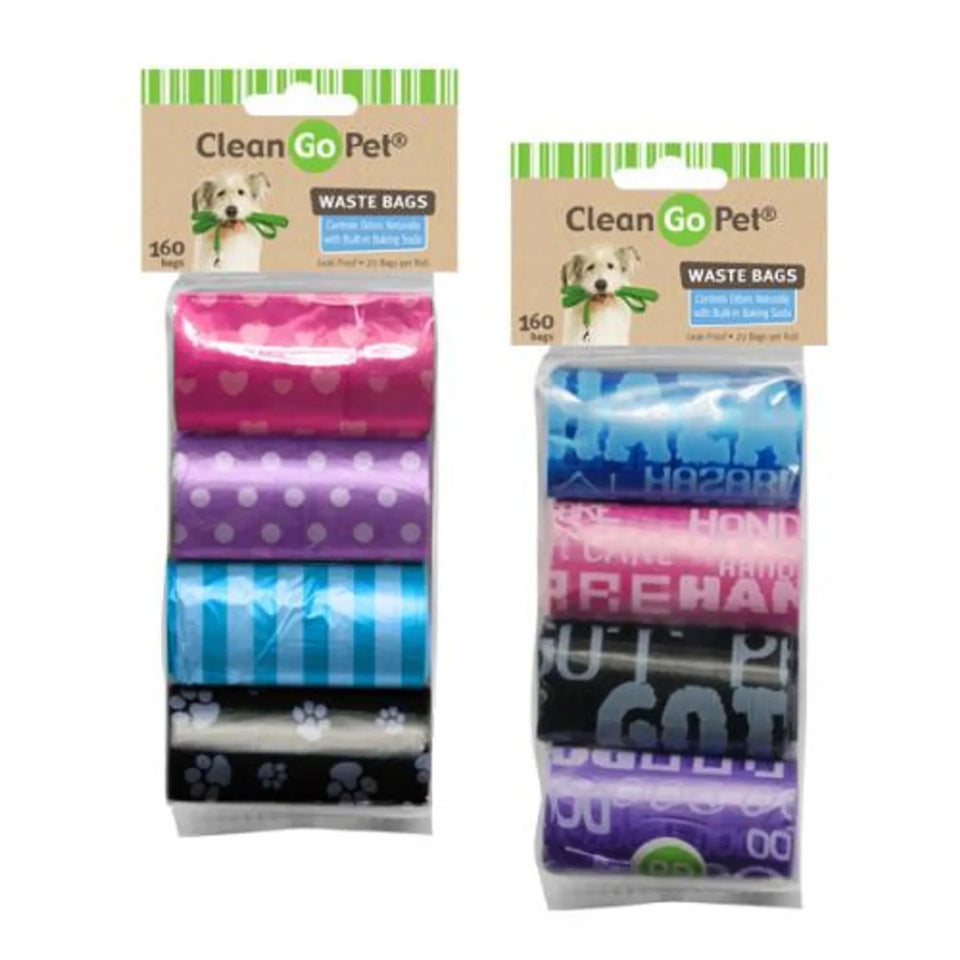 Clean Go Pet Waste Bags 8 Rolls Classic - Pets Perfect