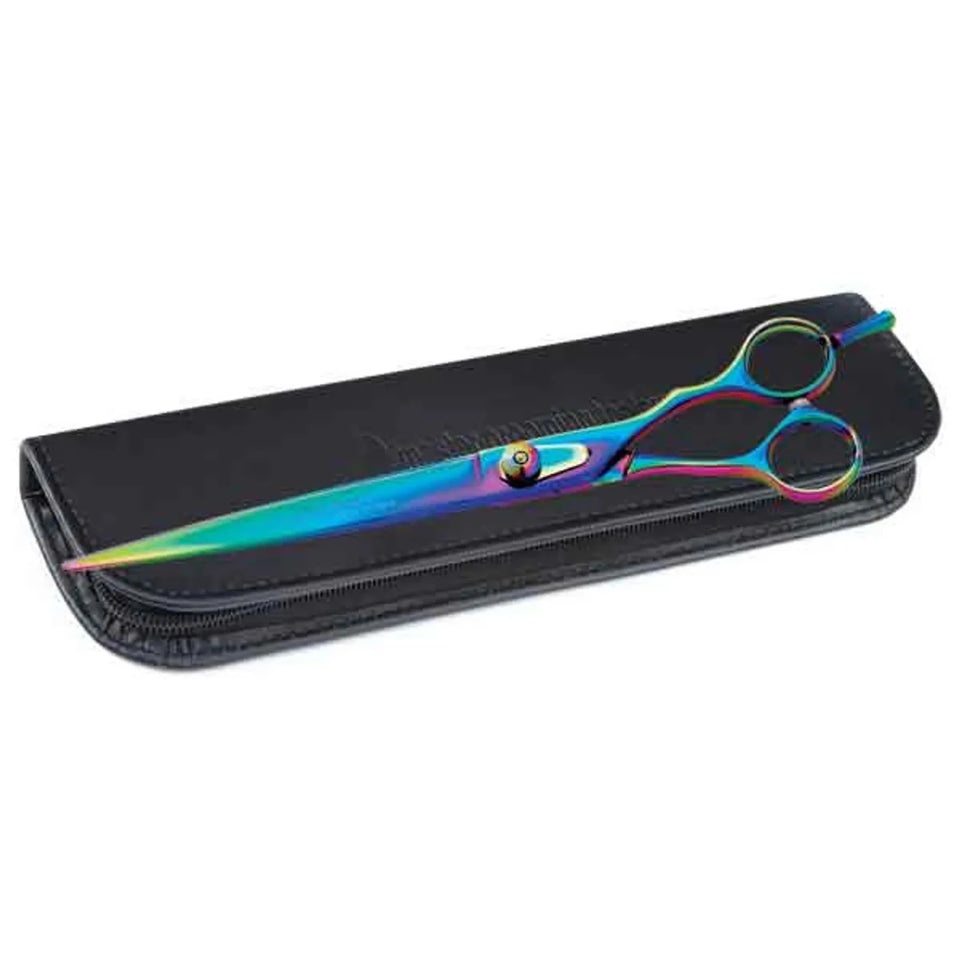 MG 5200 Blue Titanium Straight Grooming Shears, Chrome/7.5IN, view 7