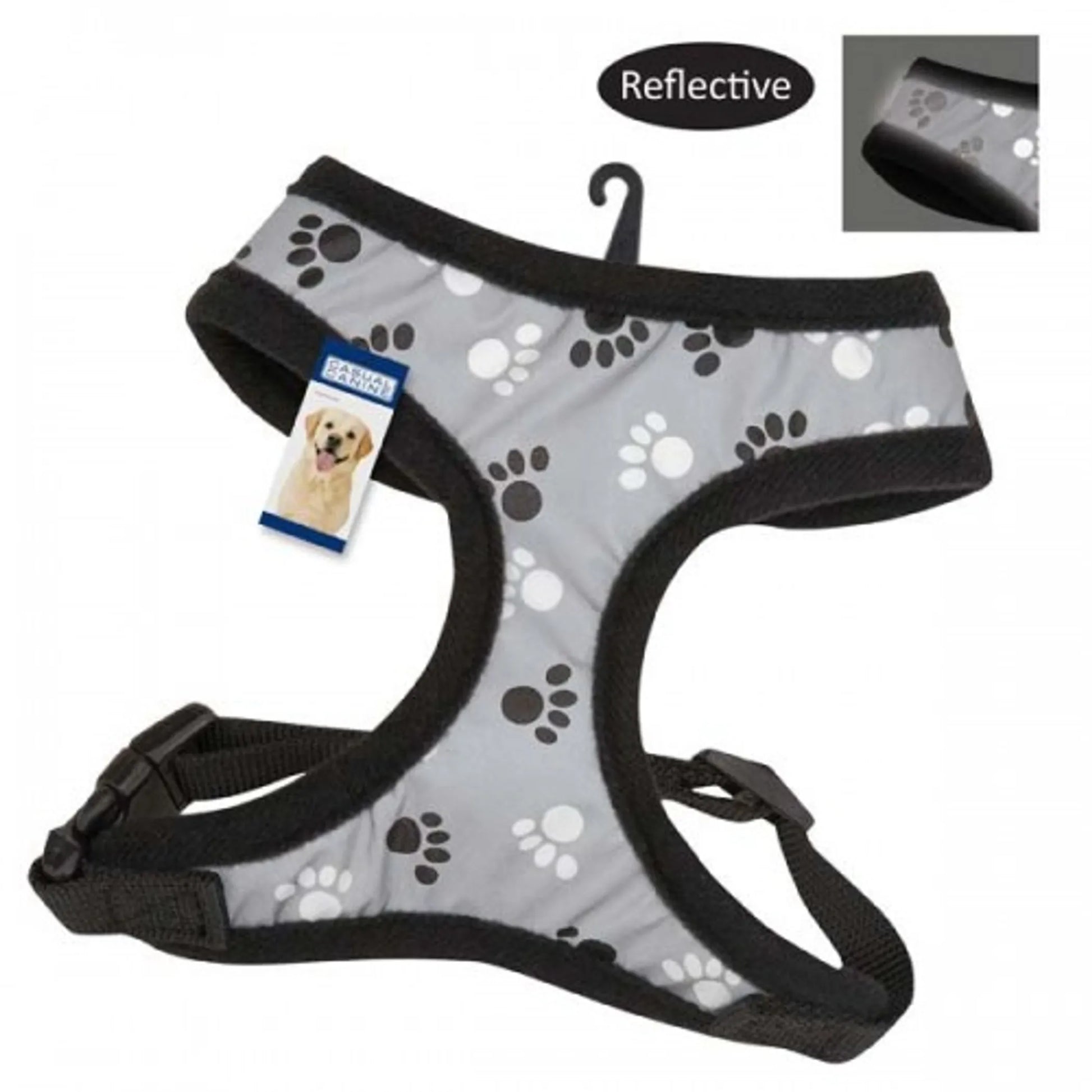 Casual Canine Reflective Pawprint Harnesses - Pets Perfect