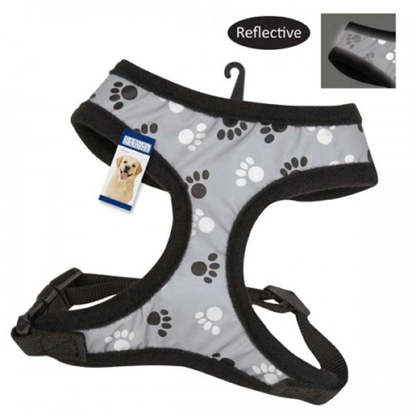 Casual Canine Reflective Pawprint Harnesses - Pets Perfect