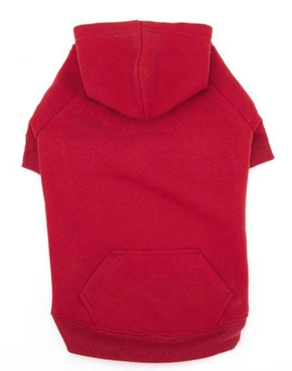 Casual Canine Basic Hoodie, Red/LARGE, view 21
